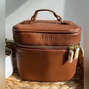 MINI Sly Beauty Ever Need Cosmetic Bag, Saddle brown, BRAND NEW